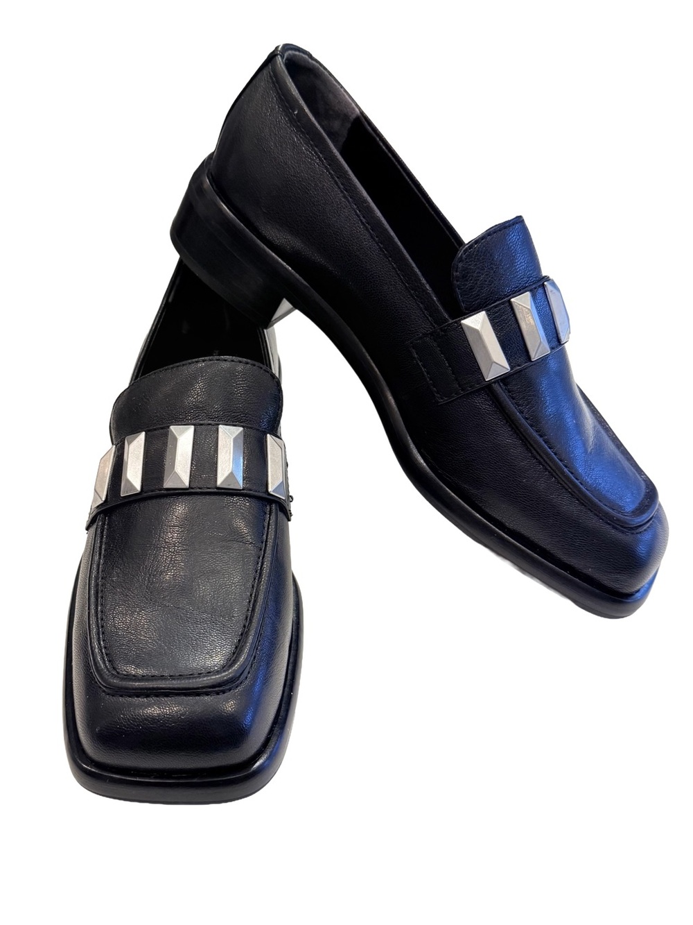rag & bone Women’s Maxwell Loafers Black W/silver Studs Sz US 8.5 EU 39